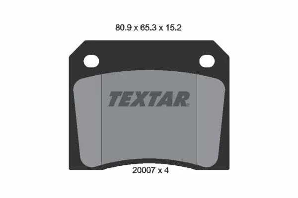 Textar Brake Pads Set Brake Pads Full Set Of 4 Rear 2000702 - image 4