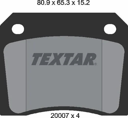 Textar Brake Pads Set Brake Pads Full Set Of 4 Rear 2000702 - image 5