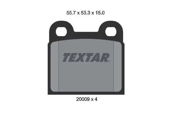 Textar Brake Pads Full Set Of 4 Front Rear 2000906 - image 4