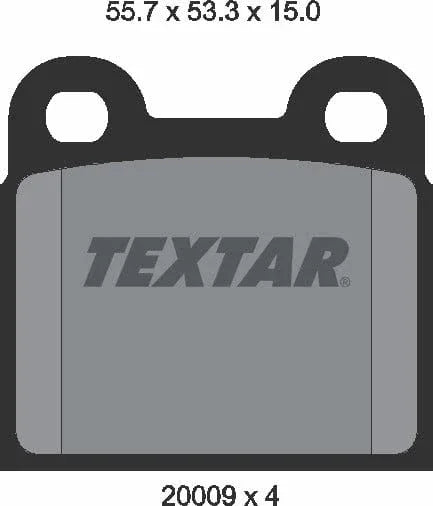 Textar Brake Pads Full Set Of 4 Front Rear 2000906 - image 5