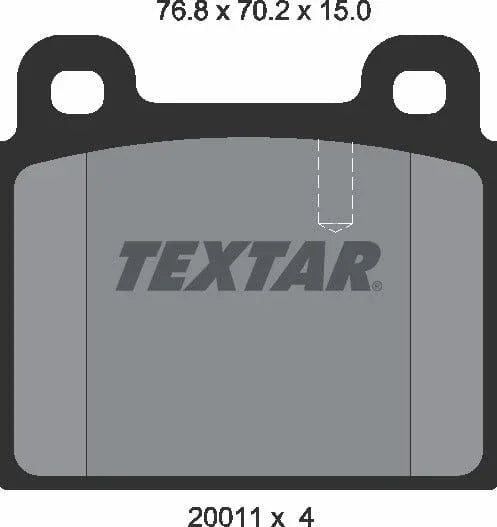 Textar Brake Pads Full Set Of 4 Front 2001102 - image 5