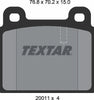 Textar Brake Pads Full Set Of 4 Front 2001102 thumbnail