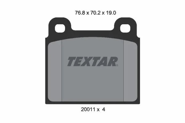 Textar Brake Pads Full Set Of 4 Front 2001104 - OEM Quality Replacement - image 4
