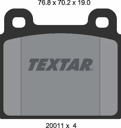 Textar Brake Pads Full Set Of 4 Front 2001104 - OEM Quality Replacement - image 5