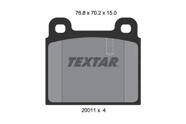 Textar Brake Pads Full Set Of 4 Front 2001107 - image 4