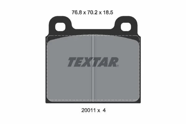 Textar Brake Pads Full Set Of 4 Front 2001108 - image 4