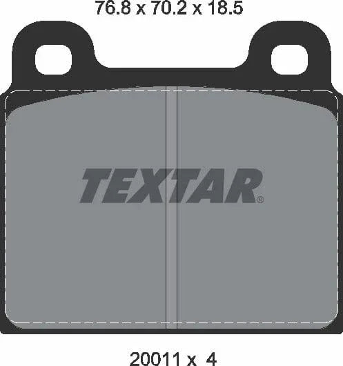 Textar Brake Pads Full Set Of 4 Front 2001108 - image 5
