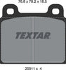 Textar Brake Pads Full Set Of 4 Front 2001108 thumbnail