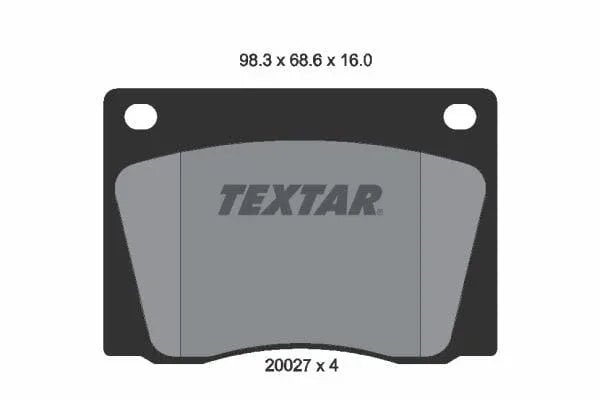 Textar Brake Pads Full Set Of 4 Front 2002701 - image 4