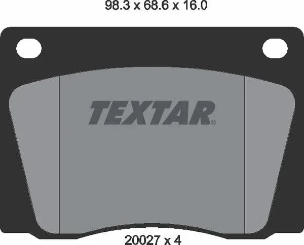 Textar Brake Pads Full Set Of 4 Front 2002701 - image 5