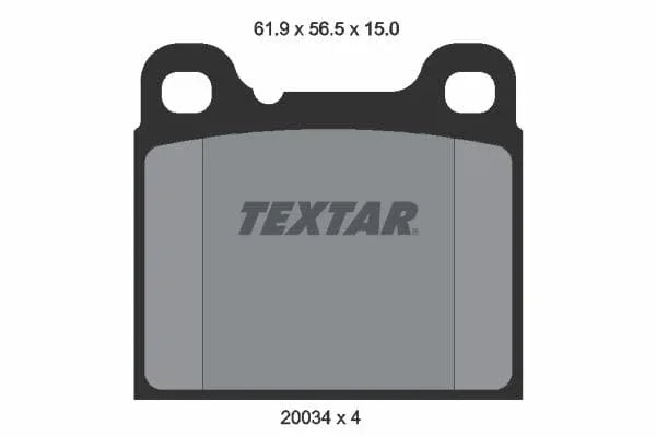 Textar Brake Pads Full Set Of 4 Front Rear 2003402 - image 4