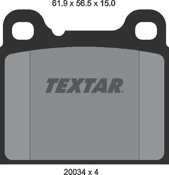 Textar Brake Pads Full Set Of 4 Front Rear 2003402 - image 5