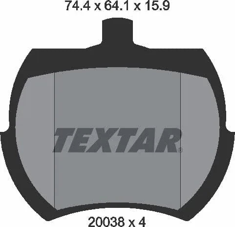Textar Brake Pads Full Set Of 4 Front 2003801 - image 5