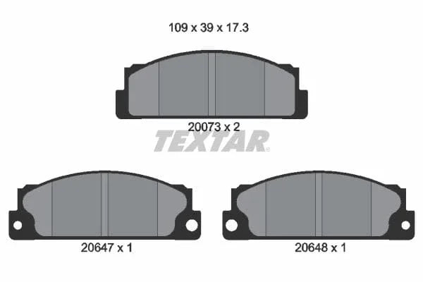 Textar Brake Pads Full Set Of 4 Front 2007306 - image 4