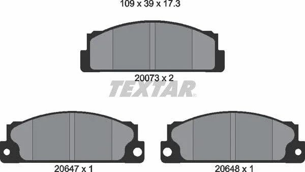 Textar Brake Pads Full Set Of 4 Front 2007306 - image 5