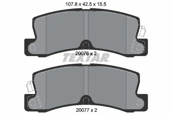 Textar Brake Pads Set Brake Pads Full Set Of 4 Rear 2007601 - image 4