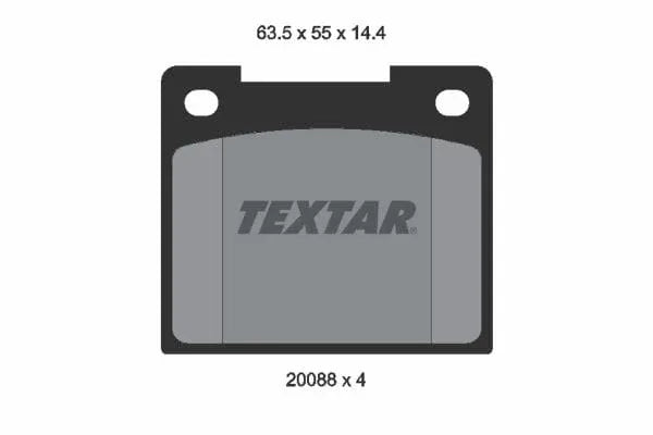 Textar Brake Pads Full Set Of 4 Front Rear 2008802 - image 4