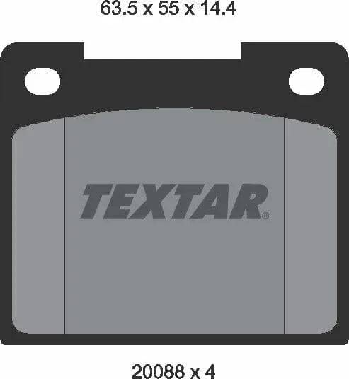 Textar Brake Pads Full Set Of 4 Front Rear 2008802 - image 5