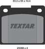 Textar Brake Pads Full Set Of 4 Front Rear 2008802 thumbnail