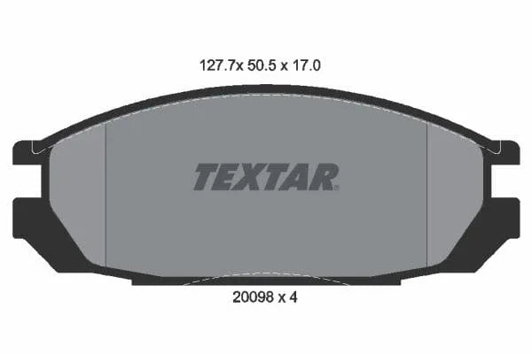 Textar Brake Pads Full Set Of 4 Front Rear 2009801 - image 4