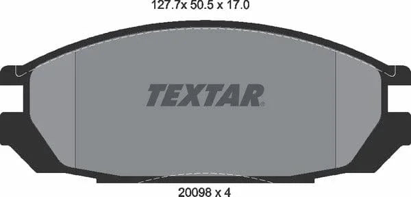 Textar Brake Pads Full Set Of 4 Front Rear 2009801 - image 5