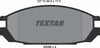 Textar Brake Pads Full Set Of 4 Front Rear 2009801 thumbnail