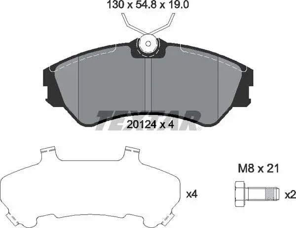 Textar Brake Pads Full Set Of 4 Front With Brake Caliper Screws 2012401 - image 5