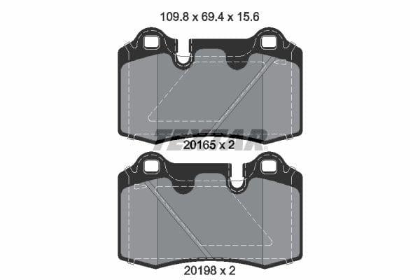 Textar Brake Pads Set Brake Pads Full Set Of 4 Rear 2016501 - OEM Quality Replacement - image 4