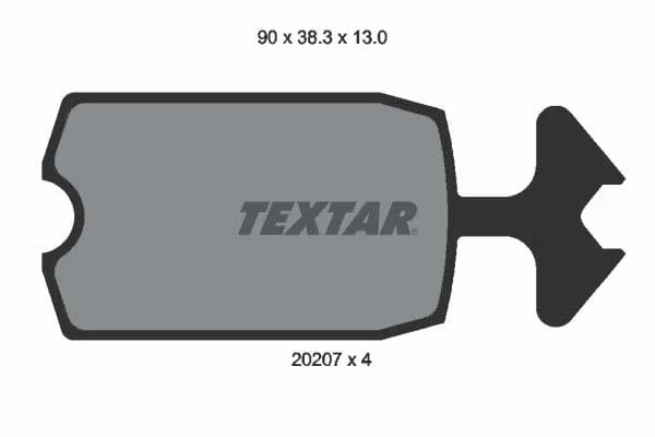 Textar Brake Pads Full Set Of 4 Front 2020709 - image 4