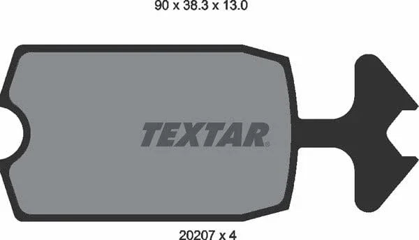 Textar Brake Pads Full Set Of 4 Front 2020709 - image 5