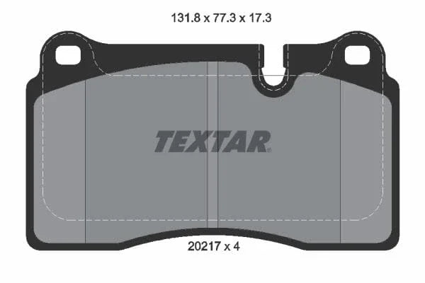 Textar Brake Pads Full Set Of 4 Front 2021701 - image 4