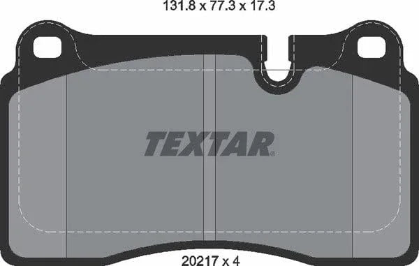 Textar Brake Pads Full Set Of 4 Front 2021701 - image 5