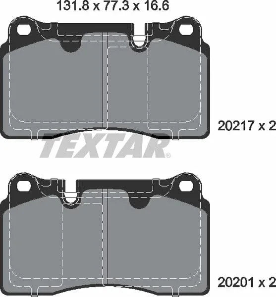 Textar Brake Pads Full Set Of 4 Front 2021703 - image 5