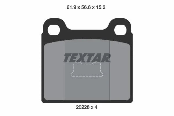 Textar Brake Pads Full Set Of 4 Front 2022803 - image 7