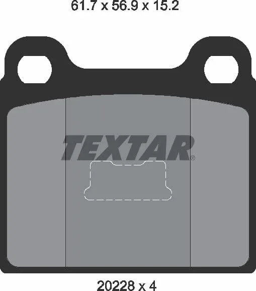 Textar Brake Pads Full Set Of 4 Front 2022803 - image 8