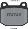 Textar Brake Pads Full Set Of 4 Front Rear 2032303 thumbnail