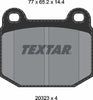 Textar Brake Pads Full Set Of 4 Front 2032306 thumbnail