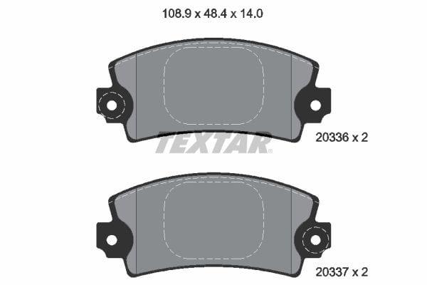 Textar Brake Pads Set Brake Pads Full Set Of 4 Rear 2033602 - image 4