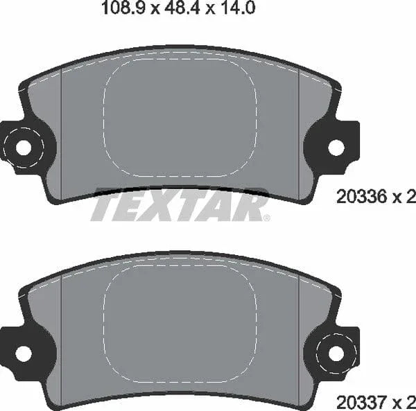Textar Brake Pads Set Brake Pads Full Set Of 4 Rear 2033602 - image 5