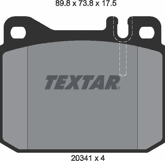 Textar Brake Pads Full Set Of 4 Front 2034110 - image 5