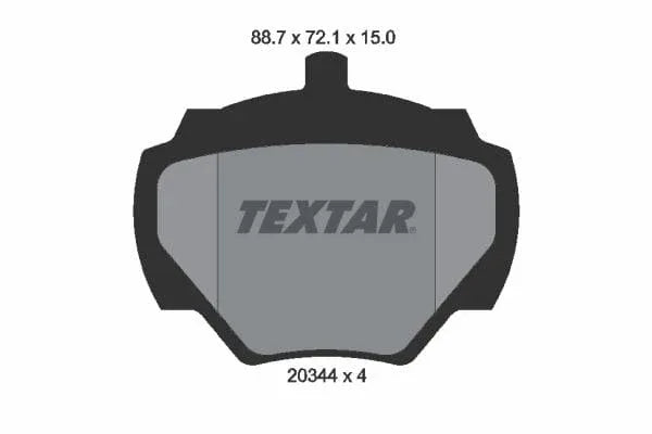 Textar Brake Pads Set Brake Pads Full Set Of 4 Rear 2034402 - image 4