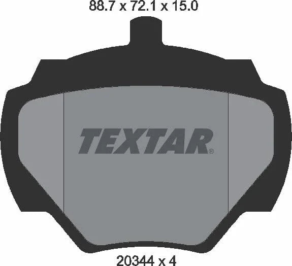Textar Brake Pads Set Brake Pads Full Set Of 4 Rear 2034402 - image 5