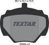 Textar Brake Pads Set Brake Pads Full Set Of 4 Rear 2034402 thumbnail