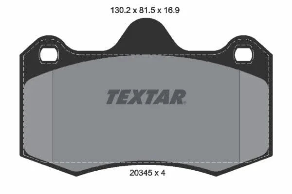 Textar Brake Pads Full Set Of 4 Front Rear 2034501 - image 4