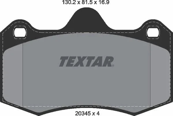 Textar Brake Pads Full Set Of 4 Front Rear 2034501 - image 5