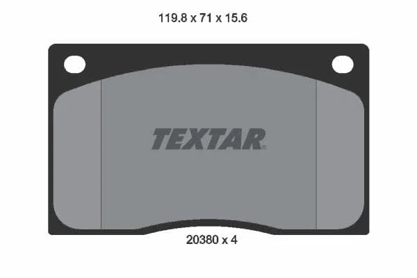 Textar Brake Pads Full Set Of 4 Front 2038001 - image 4