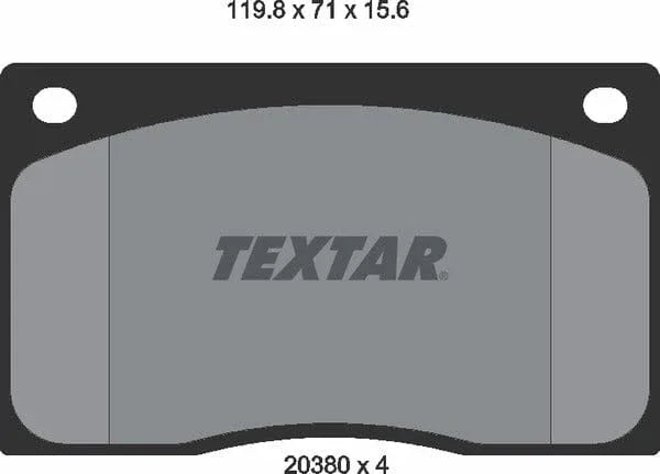 Textar Brake Pads Full Set Of 4 Front 2038001 - image 5