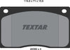 Textar Brake Pads Full Set Of 4 Front 2038001 thumbnail