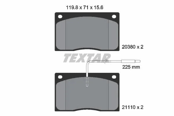 Textar Brake Pads Full Set Of 4 Front 2038002 - image 4