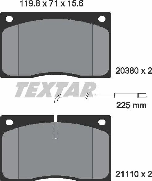 Textar Brake Pads Full Set Of 4 Front 2038002 - image 5
